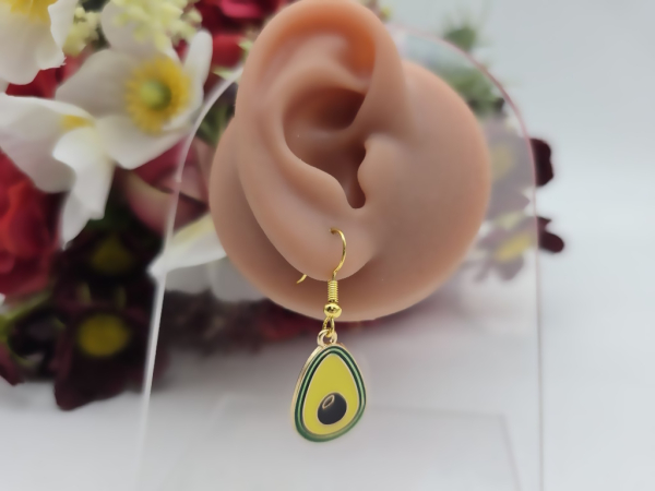 Avocado Ohrringe goldfarben gelb grün